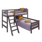 Кроватка MOLLY угловая кровать с наклонной лестницей - вариант 8